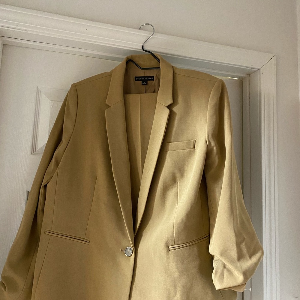 Preston & York Tan Pantsuit